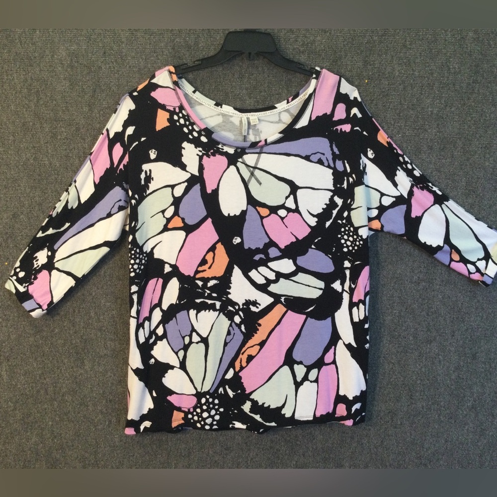 LIVE WELL ultra soft loose three quarter sleeve BLOUSE